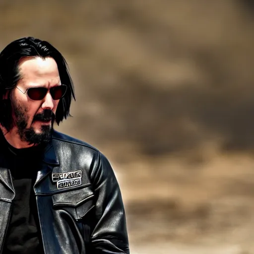 Prompt: keanu reeves in sons of anarchy 4 k detailed