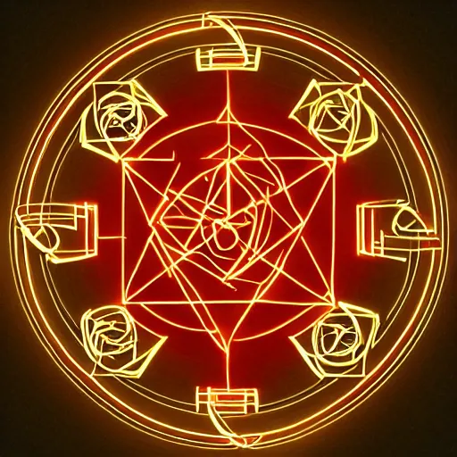 Prompt: glowing beautiful sigil