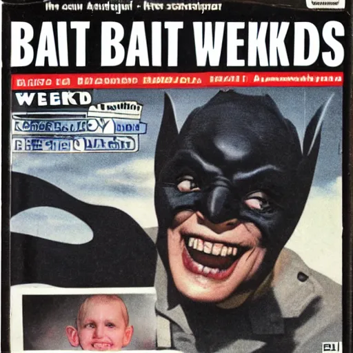 Prompt: bat boy, weekly world news