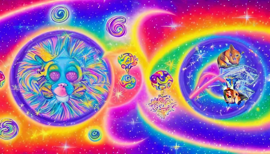 Image similar to the two complementary forces that make up all aspects and phenomena of life, by Lisa Frank,