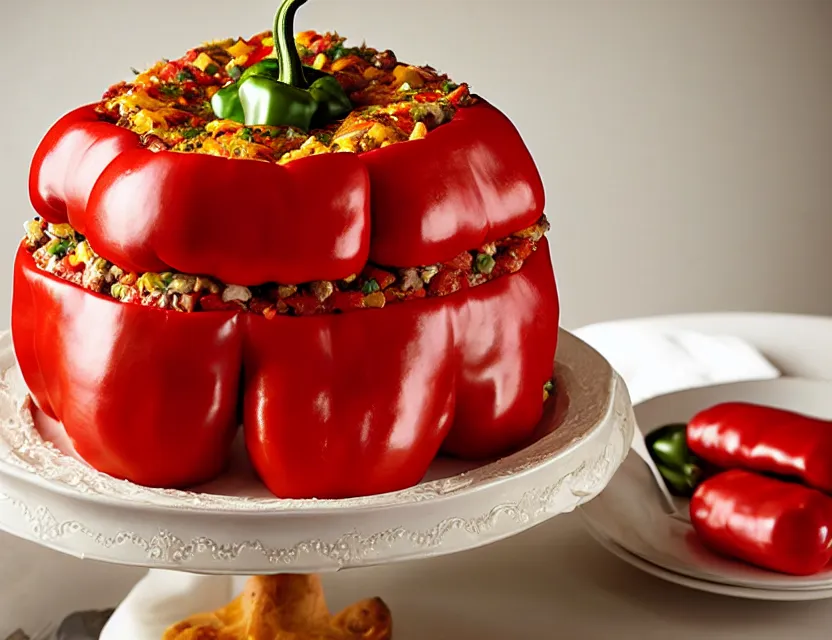 Image similar to meat - stuffed pepper wedding cake