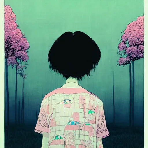 Image similar to a portrait of a girl by inio asano, beeple and james jean, chiho aoshima color scheme