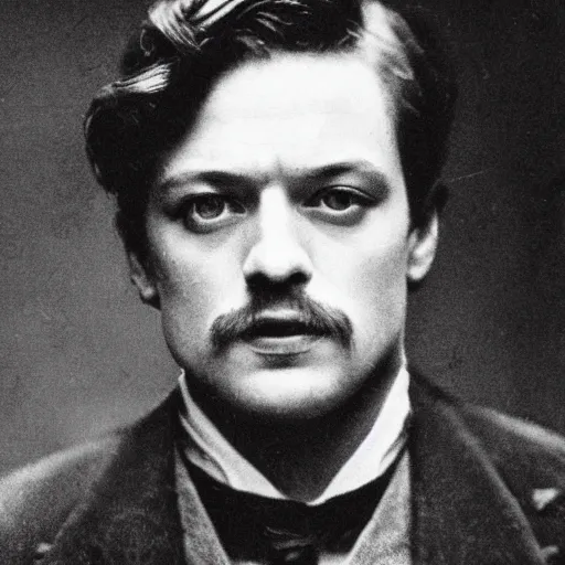 Image similar to headshot edwardian photograph of james mcavoy, sebastian stan, henry cavill, 1 9 2 0 s film actor, suave, charming, realistic face, 1 9 1 0 s, grainy, victorian, soft blur
