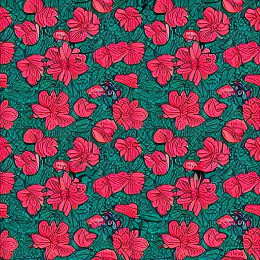 Prompt: intricate flowers seamless pattern