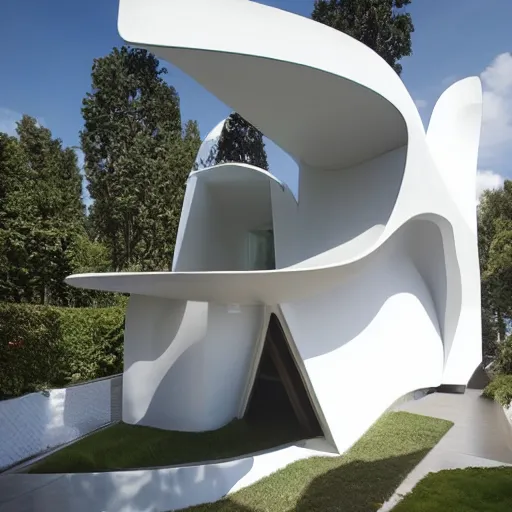 Image similar to house designed by zaha hadid