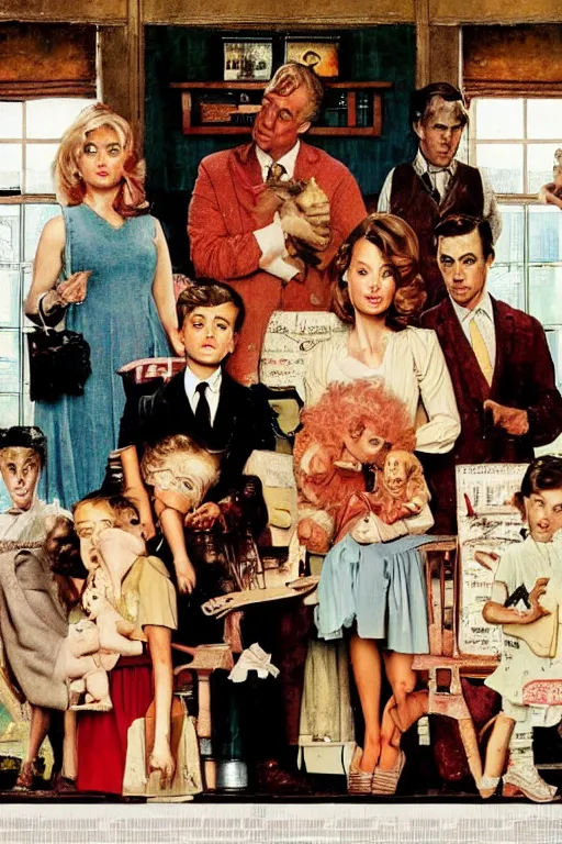 Prompt: welcome to the dollhouse movie painted by norman rockwell