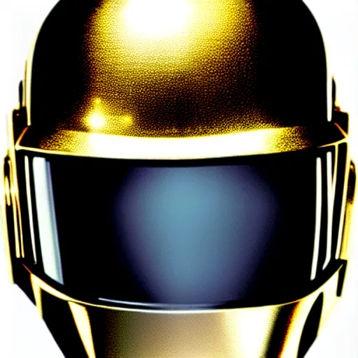 Prompt: daft punk helmet in medieval age, photorealistic, portrait, 8 k detailed