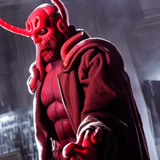 Image similar to twizzlers!!!! hellboy, movie still