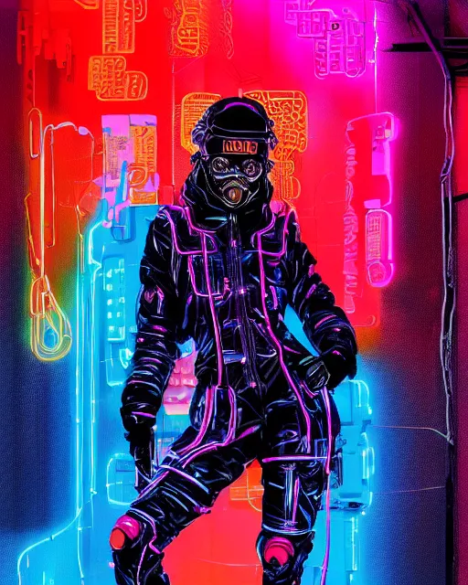 Image similar to detailed portrait Neon Operator Girl, cyberpunk futuristic neon, reflective catsuit, decorated with traditional Japanese ornaments by Ismail inceoglu dragan bibin hans thoma !dream detailed portrait Neon Operator Girl, cyberpunk futuristic neon, reflective puffy coat, decorated with traditional Japanese ornaments by Ismail inceoglu dragan bibin hans thoma greg rutkowski Alexandros Pyromallis Nekro Rene Maritte Illustrated, Perfect face, fine details, realistic shaded, fine-face, pretty face