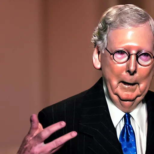 Image similar to Mitch McConnell is a turtle hell demon