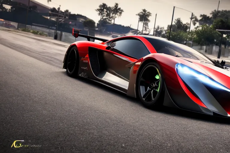 Image similar to photo wallpaper sport car gran turismo 7 forza horizon need for speed fast and furious 5 unreal engine supercar hypercar game concept car octane render, 4 khd 2 0 2 2 3 d cgi rtx style chrome reflexion global illumination ray tracing hdr arstation pixar and disney unreal