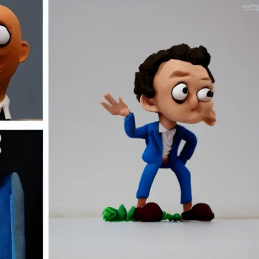 Prompt: tom hiddleston loky claymation