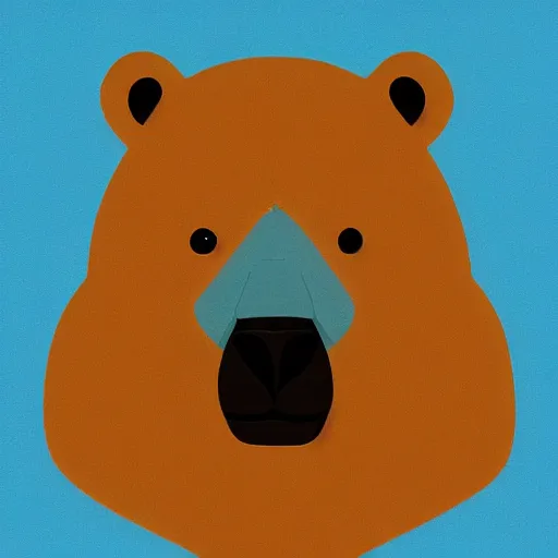Image similar to “ bear in a suit portrait. illustration. art by ryan berkley. blue background. ”