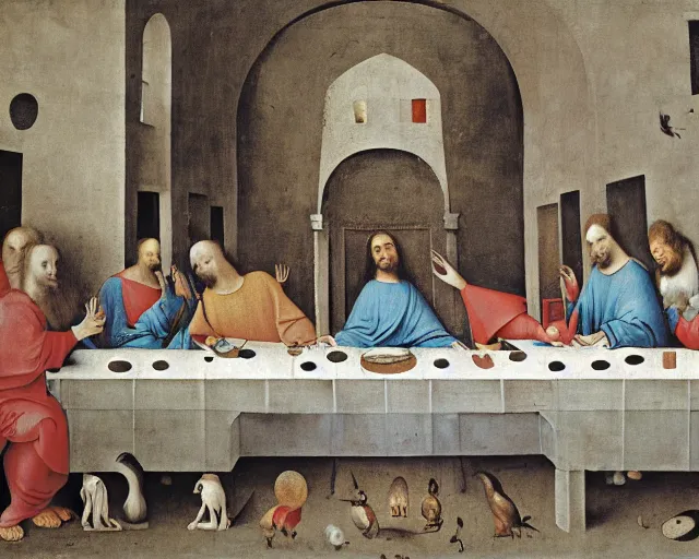 Image similar to The Last Supper by Hieronymus Bosch