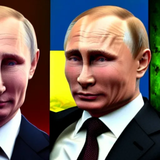 Image similar to Putin looks like a character from JoJo's bizarre adventure