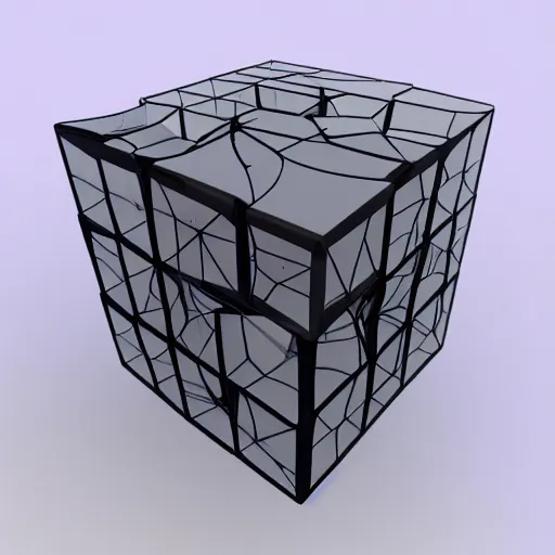 Prompt: hypercube rendering