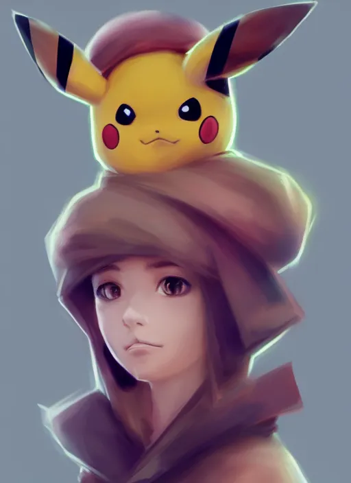 Image similar to a portrait of a pikachu as a human, high - contrast, intricate, elegant, highly detailed, digital painting, artstation, concept art, smooth, sharp focus, illustration