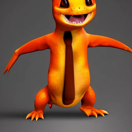 Image similar to real life charmander, realistic, animal photography, photoshop image manipulation, unstylized