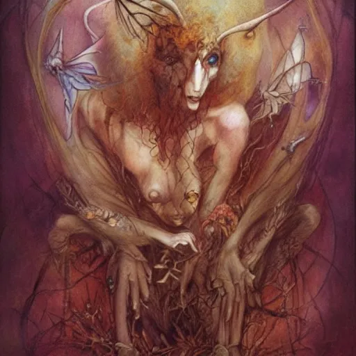 Image similar to scary fairy Brian Froud art