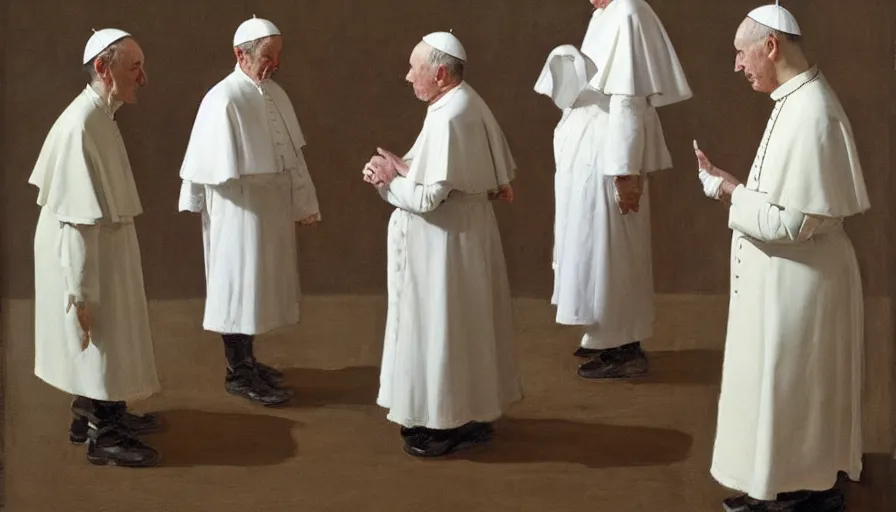 Prompt: painting by borremans, pope innocent x like a painting of velasquez, detailed, stunning