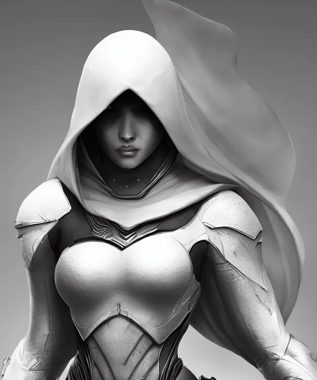 Image similar to female moon knight, disney pixar, hyper detailed, digital art, trending in artstation, cinematic lighting, studio quality, smooth render, unreal engine 5 rendered, octane rendered