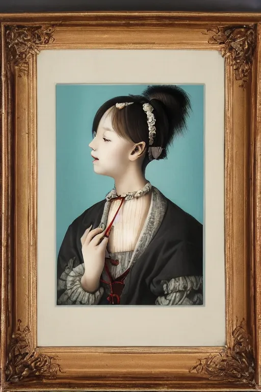 Image similar to kawaii girl portrait, renaissance