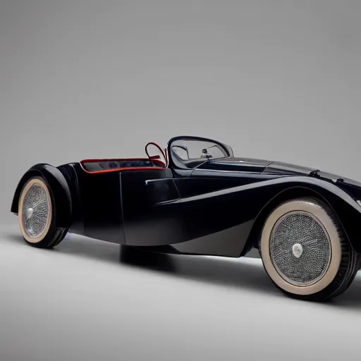 Image similar to a 2 0 2 5 bugatti type 5 7 sc atlantic concept, studio lighting