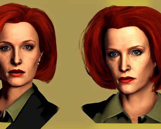 Prompt: dana scully in Fallout New Vegas