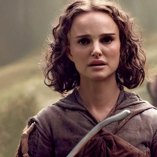 Prompt: Natalie Portman as Frodo