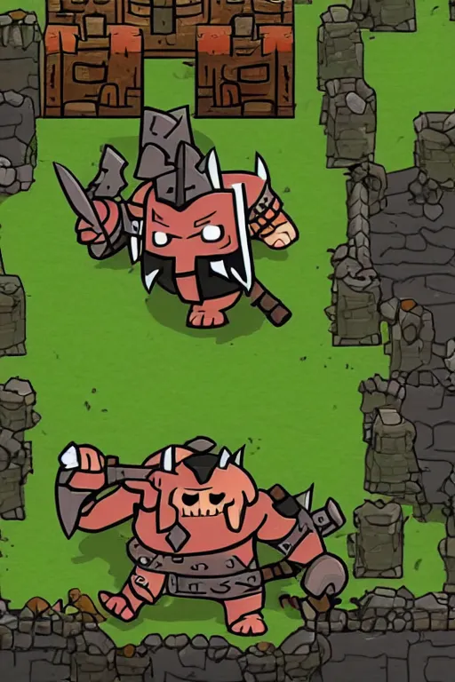 Image similar to barbarian from the game castle crashers