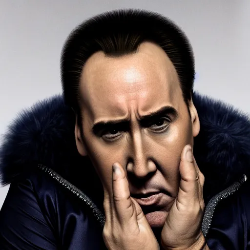 Prompt: Nick Cage is sad and crying, 4k photograph