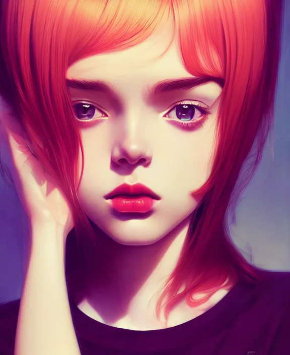 Image similar to a beautiful young british alternative music singer. optical illusion art by ilya kuvshinov lois van baarle ross tran range murata artgerm katsuhiro otomo norman rockwell. highly detailed intricately sharp focus mystically trending deviantart, pinterest, vogue italia, unreal engine 5, 4 k uhd image