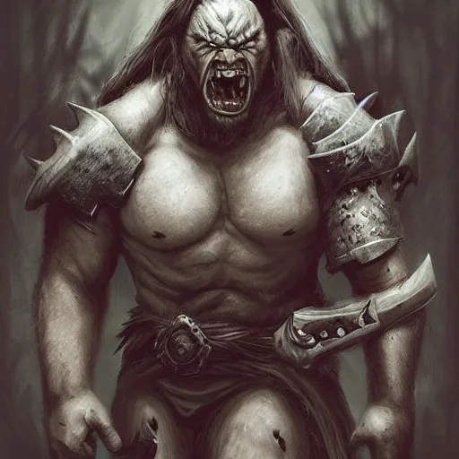 Image similar to Orc warlord by Leesha Hannigan