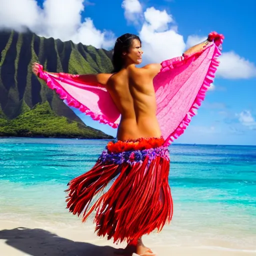 Image similar to Hawaii girl in a hula skirt