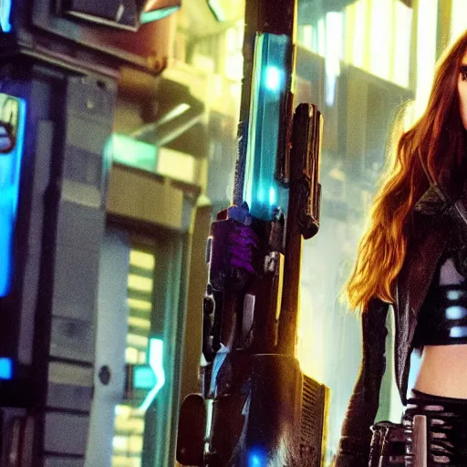 Image similar to cyberpunk elizabeth olsen