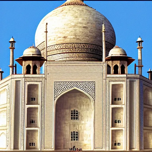 Image similar to the taj mahal made ot of cheese, 8k photorealism, extremly detailed, trending on artstation