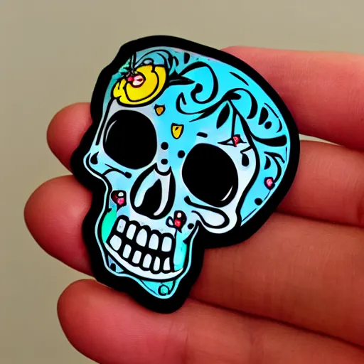 Image similar to adorable skull sticker