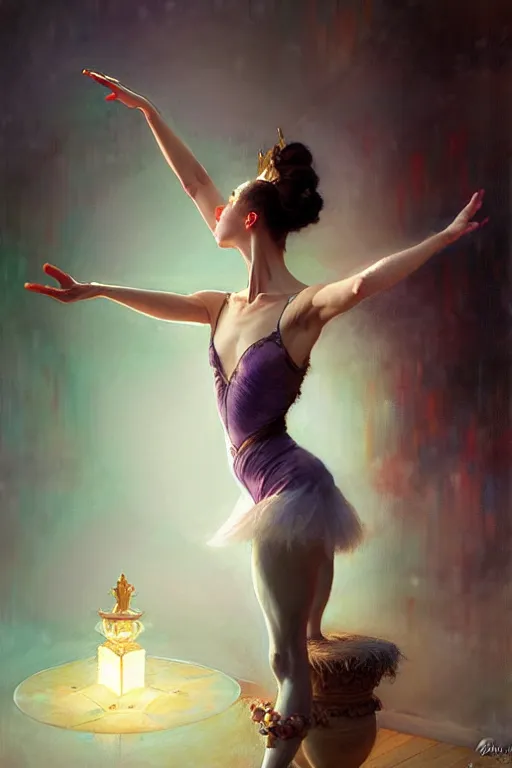 Image similar to giesha prima ballerina by bayard wu, anna podedworna, gaston bussiere, greg rutkowski