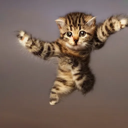 Prompt: photo of flying kittens, award - winning photograph, national geographic, perfect lighting