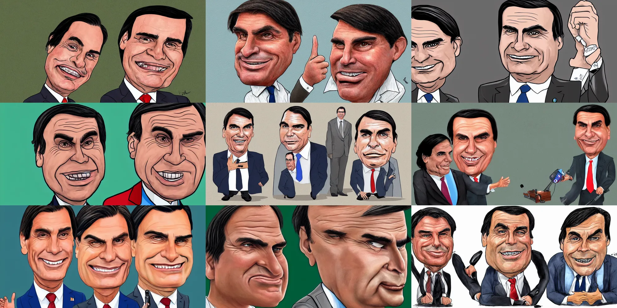 Prompt: jair bolsonaro caricature