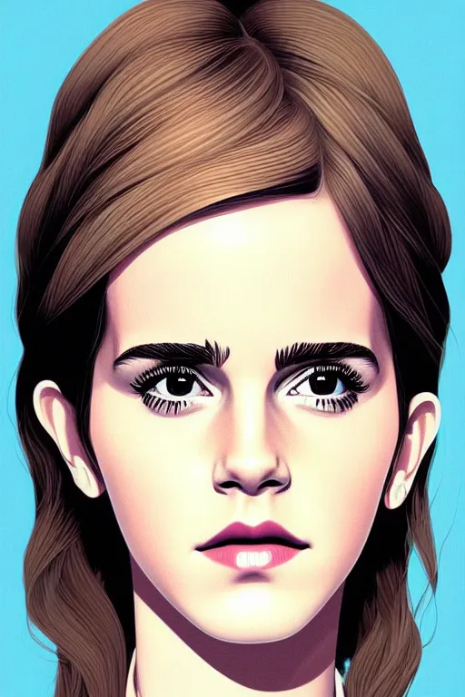 Image similar to portrait of emma watson by james jean by ilya kuvshinov kintsugi
