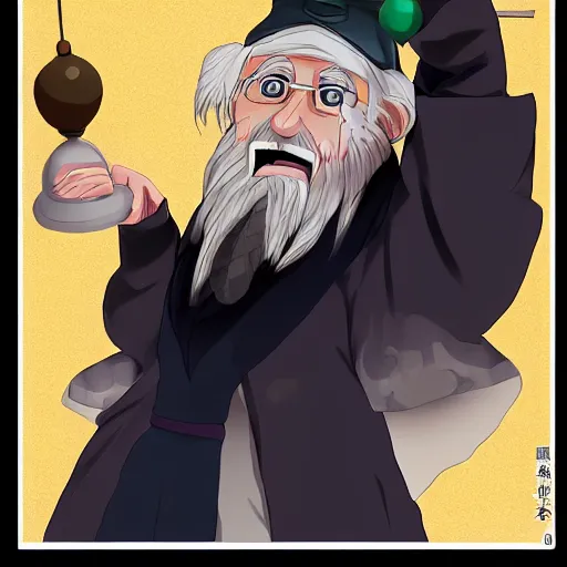 Image similar to portrait of the old man, funny hermit, anime fantasy illustration by tomoyuki yamasaki, kyoto studio, madhouse, ufotable, trending on artstation