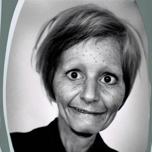 Image similar to my mother as an alien, creepy photo