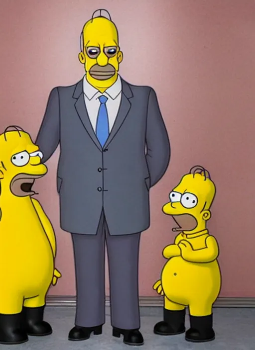 Prompt: a wax statue of homer simpson, realistic