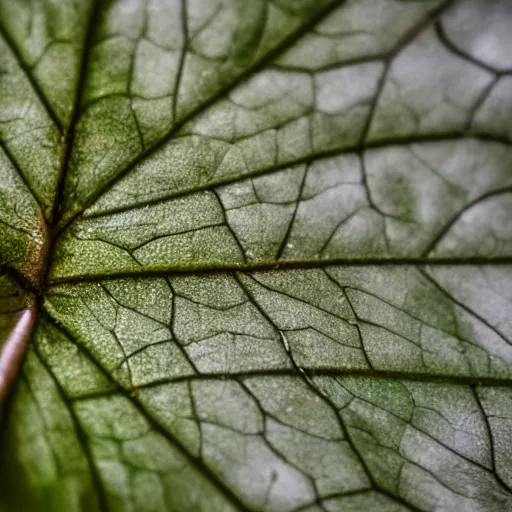 Prompt: a macro 8mm photo of a maple leaf, macro photograph, photo, photorealistic