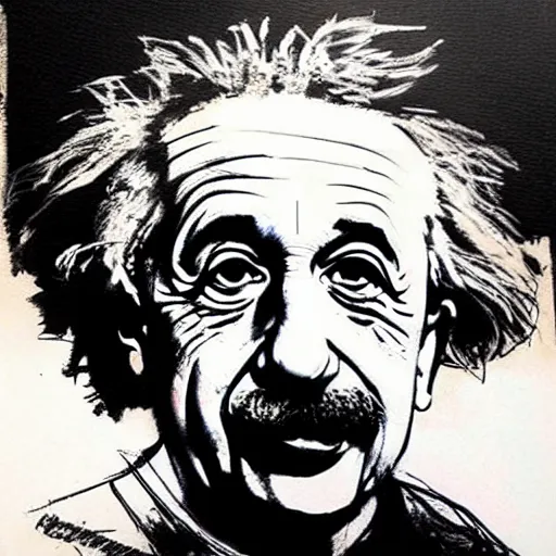 Image similar to Albert Einstein, drawn by Guy Denning