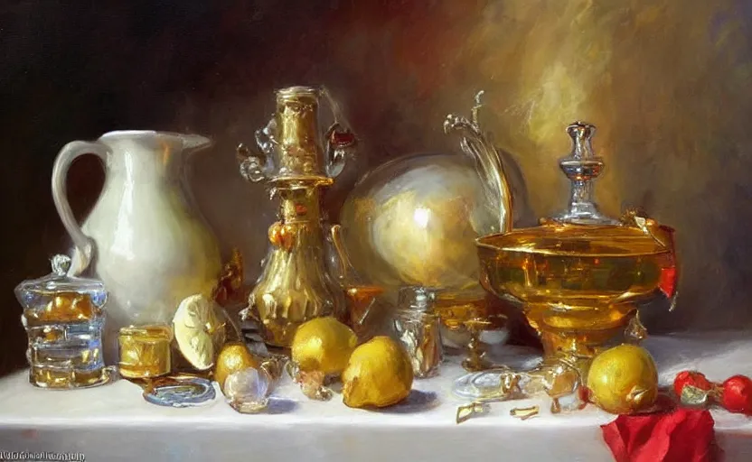 Image similar to Alchemy amazing still life composition. By Konstantin Razumov, highly detailded