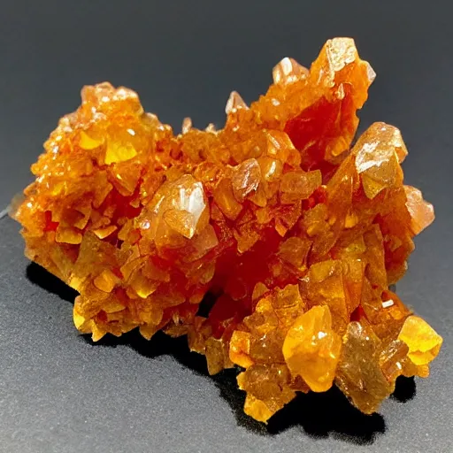 Image similar to wulfenite crystal cluster cubic