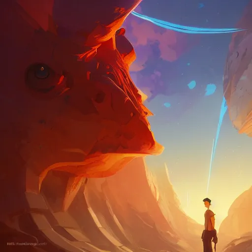 Image similar to hero world close encounters of the third kind, behance hd by jesper ejsing, by rhads, makoto shinkai and lois van baarle, ilya kuvshinov, rossdraws global illumination