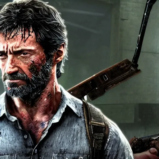 Prompt: Hugh Jackman in The Last Of Us